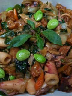Foto resep Oseng cumi asin pete kemangi