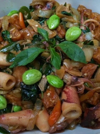 Cara Gampang Membuat Resep  Oseng cumi asin pete kemangi yang Enak Banget, Sempurna