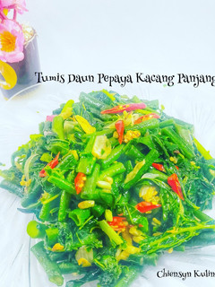 Foto resep Tumis Daun Pepaya Kacang Panjang