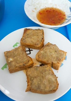 รูปของ ขนมปังหน้าหมู (แบบอบ) #อาหารไทยง่ายๆ