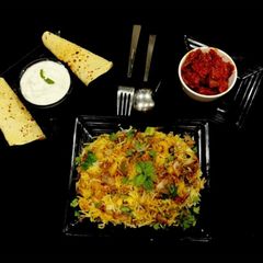 A picture of Vegetable Dum Biryani.