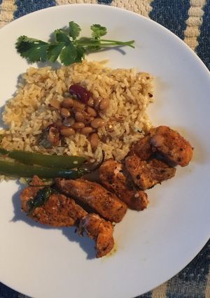A picture of Spicy Salmon Fish Kabobs.
