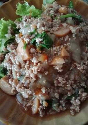 รูปของ ก๋วยเตี๋ยวราดหน้าหมูสับ
