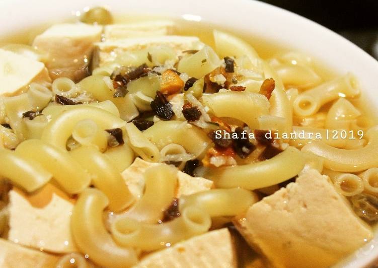 Cara Gampang Menyiapkan Soup Macaroni Tahu (for diet)🇲🇨 yang Enak
