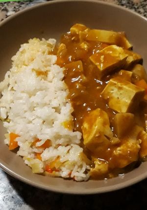 Una foto de Curry rice 🍛 (sin pastillas & vegan)