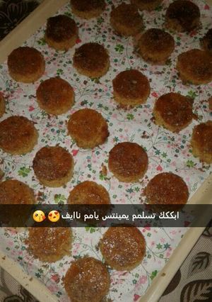 صورة لوصفة بسبوسه بالكتكات 😉