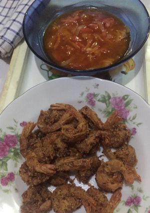 Foto resep Udang Goreng Tepung Saus Asam Manis