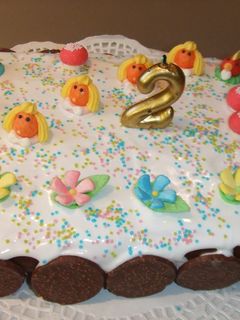 Una foto de Tarta de cumpleaños "El jardín nevado de Emma"