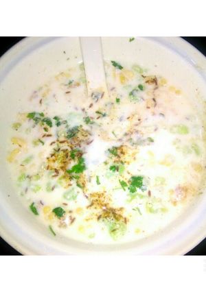 A picture of Boondi Raita.