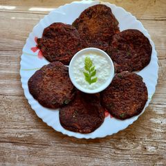 A picture of Ragi flour pan cake.