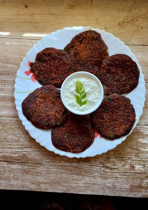 A picture of Ragi flour pan cake.