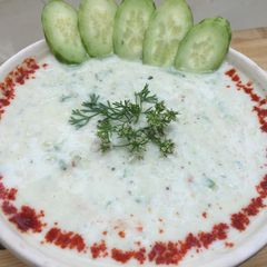 A picture of Cucumber Raita.