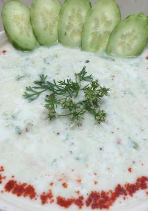 A picture of Cucumber Raita.