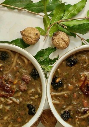 عکسی از دستور آش انار مخصوص ساوه