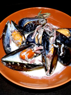 Una foto de Mejillones a la Carbonara