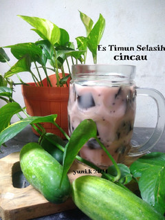Foto resep Es Timun Selasih Cincau