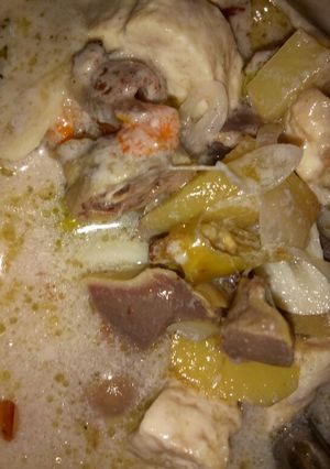 Foto resep Sayur lontong ati ampela kentang tahu pete