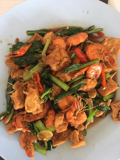 Foto resep Tumis tahu, udang, sawi