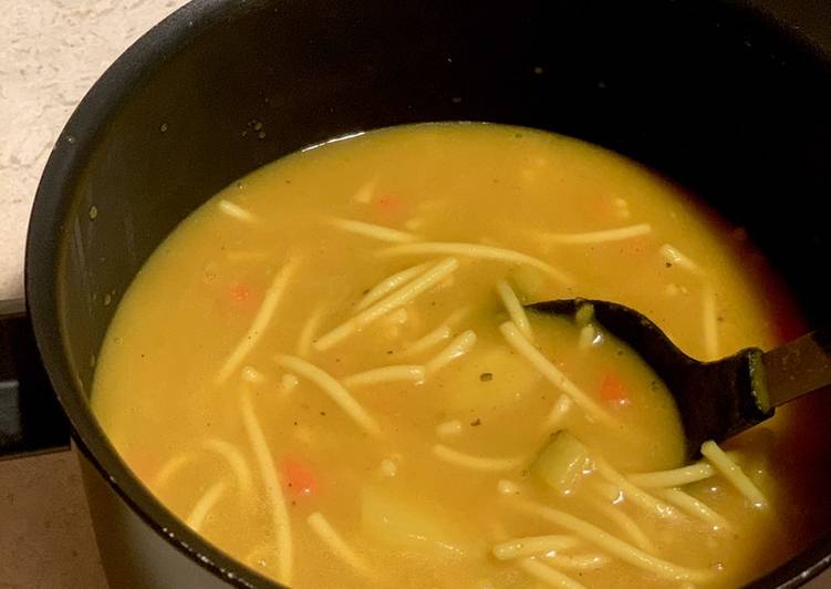 شوربة الخضار بالسباغيتي