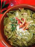 Pasta spinaci e speck