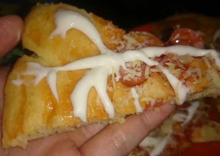 Cara termudah untuk Musim Semi Di RumahPizza ekonomis (soft killer bread)