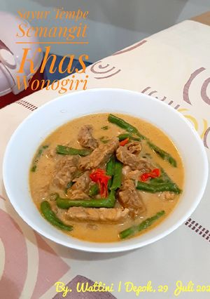 Foto resep Sayur Tempe Semangit Khas Wonogiri