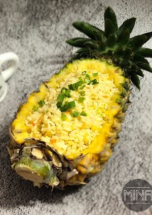 Hình của món Cơm chiên trái thơm-ăn dặm.