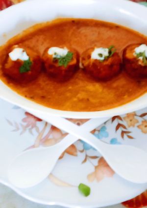 A picture of Healthy tasty Lauki(bottle Gourd) Kofta curry.