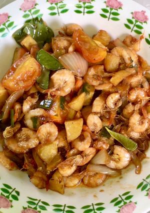 Foto resep Kentang Udang Pedas Manis