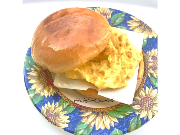 Anti Ribet, Membuat Egg and Cheese Burger (Snack MPASI 1Y+) Super simple dan Praktis Bahan Sederhana