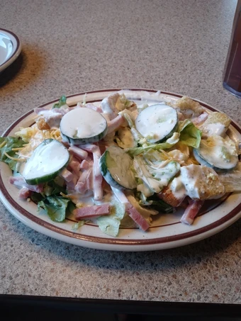 Simple Way Make Recipe Garden Salad w/ Ham that is So Delicious, Perfect}