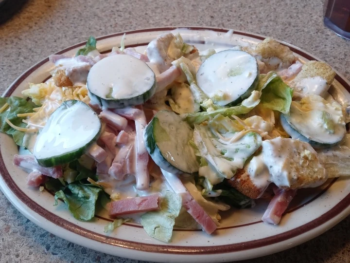 Simple Way Make Recipe Garden Salad w/ Ham that is So Delicious, Perfect}