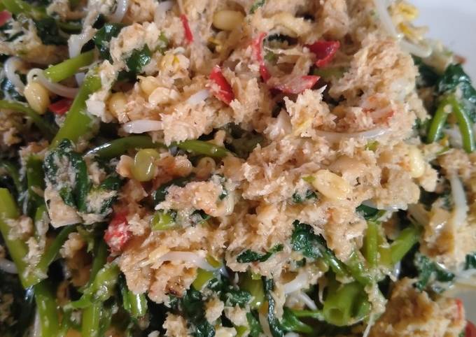 Anti Ribet, Buat Urap kangkung dan tauge Menu Enak Dan Mudah Dibuat