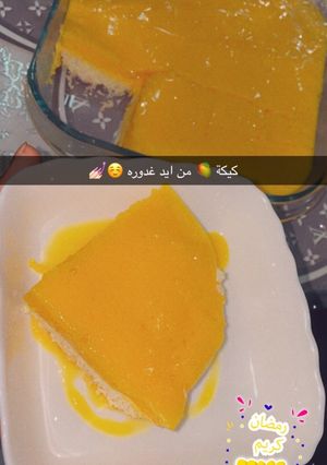 صورة لوصفة كيكة المانجا 🥭