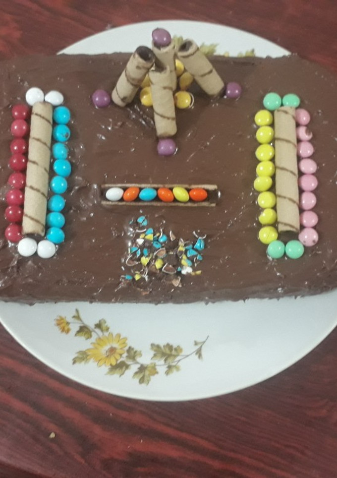 عکسی از دستور کیک نارگیلی با روکش شکلات