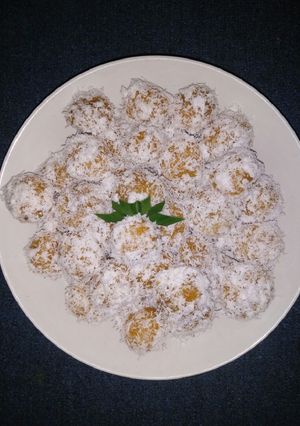 Foto resep Klepon Labu (Isi Gula Merah + Kacang)