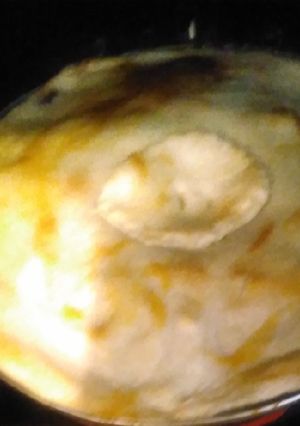 A picture of Chicken, mushrooms leek & gravy pie.