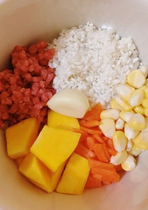 Foto resep MPASI Bayi 7 Bulan“Bubur Beras Kuning”