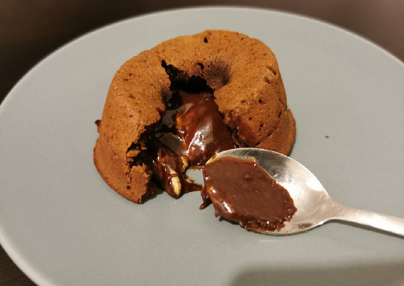 Cœur coulant au chocolat et beurre de cacahuète