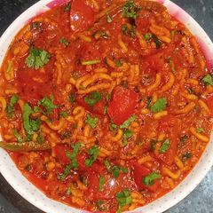 A picture of Sev tamatar sabji.