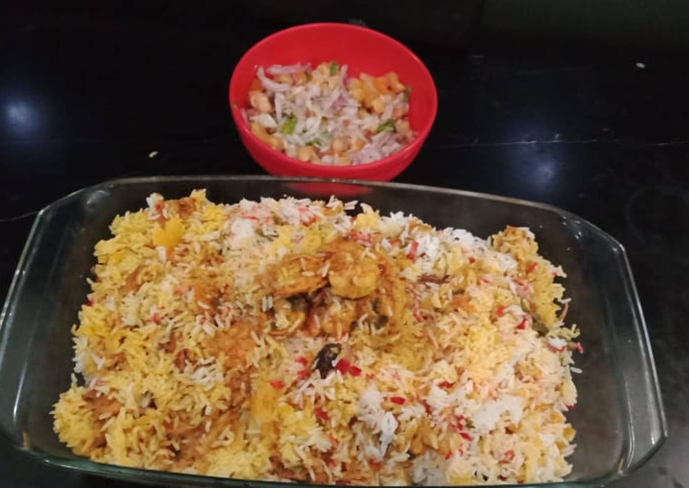 Prawn biryani / chatpati masale dar