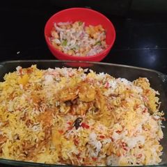 Prawns biryani/ chatpaty masale dar A picture of Prawns biryani/ chatpaty masale dar.