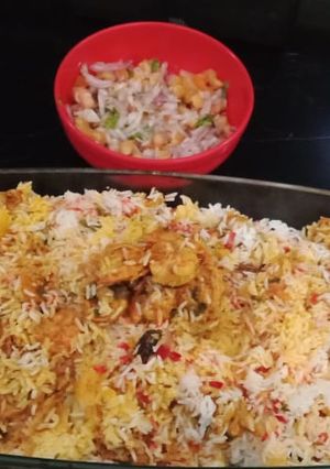 A picture of Prawns biryani/ chatpaty masale dar.