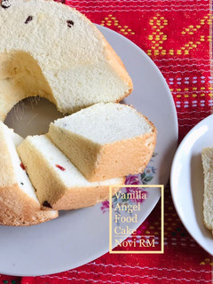 Foto resep Vanilla Angel Food Cake with Cranberries (Cake Putih Telur)
