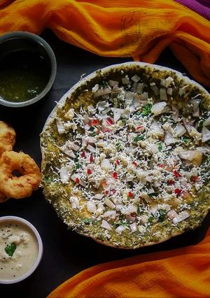 பாலக் பன்னீர் சீஸ் தோசை செய்முறை முக்கிய புகைப்படம்