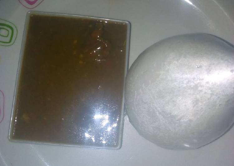 Easiest Way to Prepare Ultimate Tuwon shinkafa with baobab soup