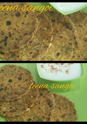 A picture of Rajasthani Tikkar Paratha.