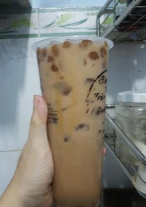 Hình của món Trân châu đường đen nhà làm.