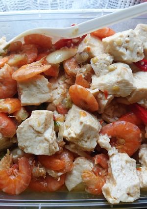 Foto resep Tumis Udang Tahu Simple