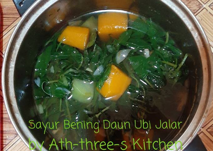 Resep Sayur Bening Daun Ubi Oleh Ath3s Kitchen Cookpad